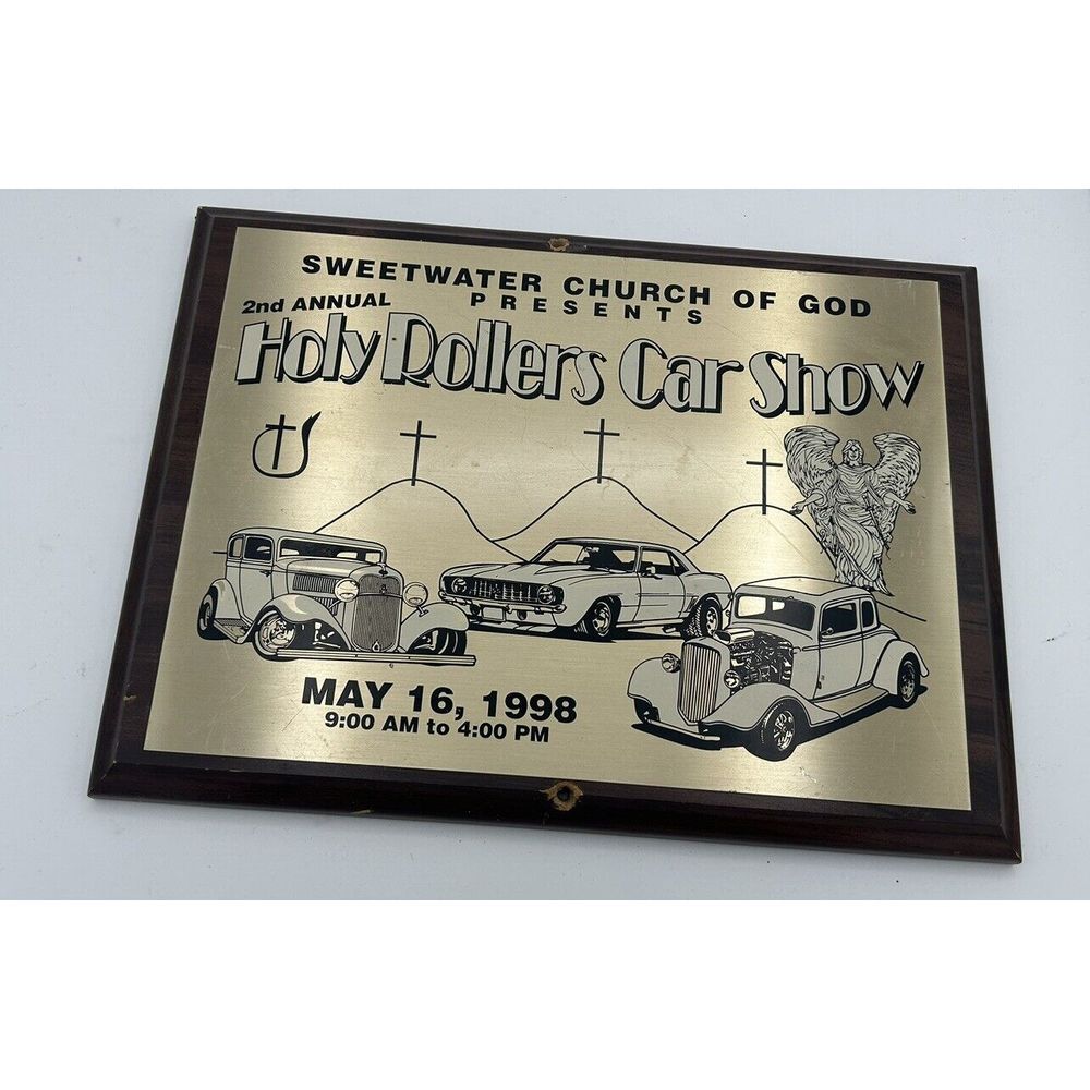 Holy Rollers Car Show Plaque 1998